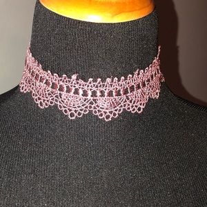 Rose lace choker